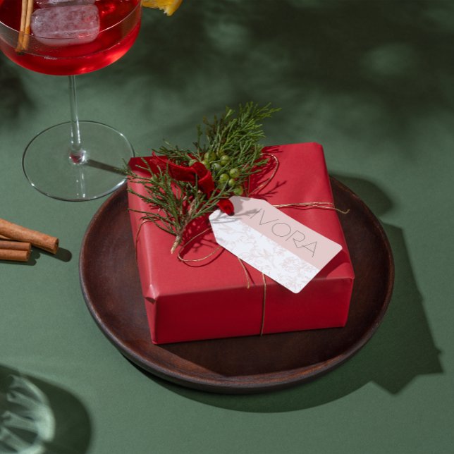 Étiquettes-cadeau Pink Allure Editable Blush Feminine Branding (Créateur téléchargé)