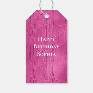 Étiquettes-cadeau Pink Cake Frosting Anniversaire