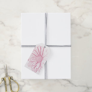Étiquettes-cadeau Pink Daisy Effet Floral Wedding Favor Tags