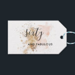 Étiquettes-cadeau Pink & Gold 60th Birthday Gift Tags, 60 & Fabulous<br><div class="desc">Tags cadeaux Pink & Gold 60th Birthday,  60 & Fabulous Gift Tags.</div>