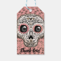 Pink & Gold Sugar Skull Whimsical Cute Party