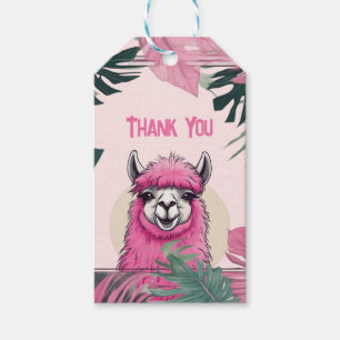 Étiquettes-cadeau Pink Joyeux Lama souriant