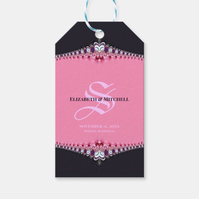 Étiquettes-cadeau Pink Princess Lace Special Day Engagement Wedding (Devant)