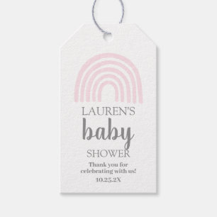 Étiquettes-cadeau Pink Rainbow baby shower Girl tags cadeaux