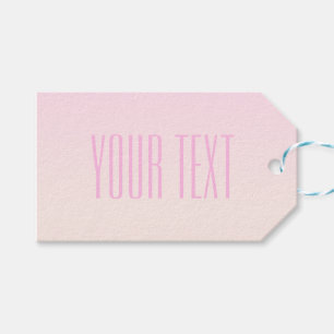 Étiquettes-cadeau Pink to Peach Sunset Ombre avec texte personnalisa