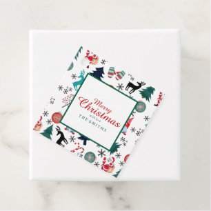 Étiquettes Cadeau Pins du Père Noël Reindeer Mittens