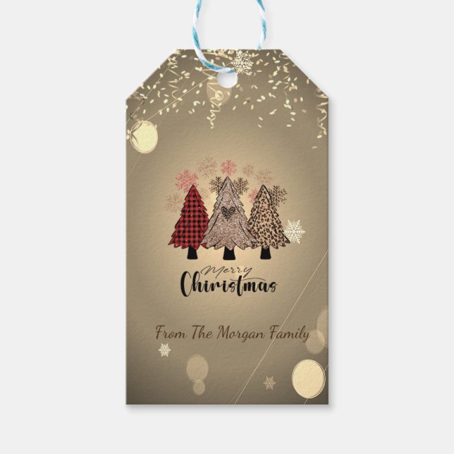 Étiquettes-cadeau Pins Whimsical Stars Confetti (Devant)