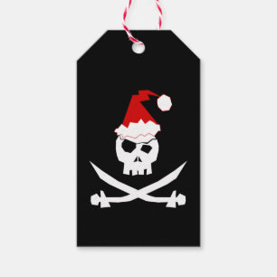 Étiquettes-cadeau Pirate Père Noël