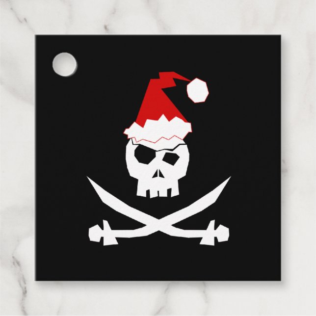 Étiquettes Cadeau Pirate Père Noël (Devant)