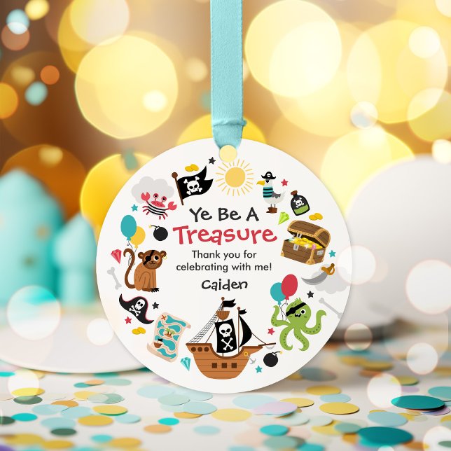 Étiquettes Cadeau Pirate Ship Pirate Trésor Anniversaire (Créateur téléchargé)