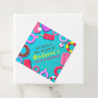 Étiquettes Cadeau PISCINE FÊTE NAGE Anniversaire Cadeau Favoriser Ta