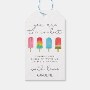 Étiquettes-cadeau Piscine Rose Chilling Anniversaire Fête Favoriser