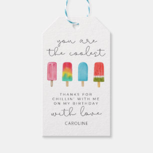 Étiquettes-cadeau Piscine Rose Chilling Anniversaire Fête Favoriser