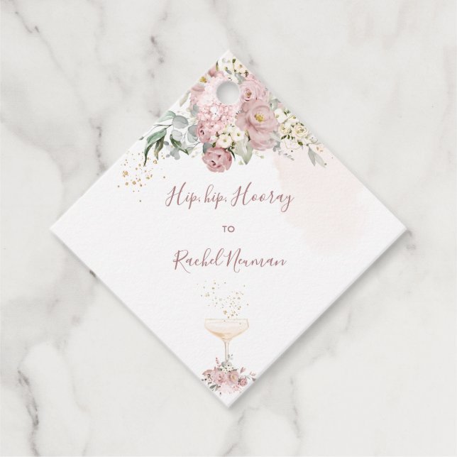 Étiquettes Cadeau PixDezines Rose Poussiéreux  (Devant)