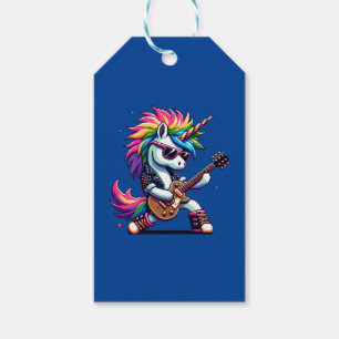 Étiquettes-cadeau Pixel Punk Rock Unicorne