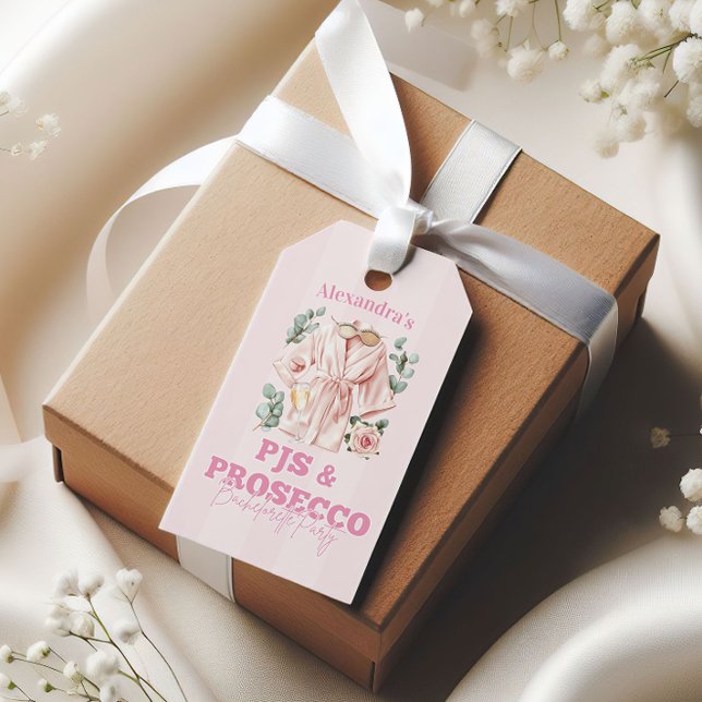 Étiquettes-cadeau Pjs et Prosecco Bachelorette (Créateur téléchargé)