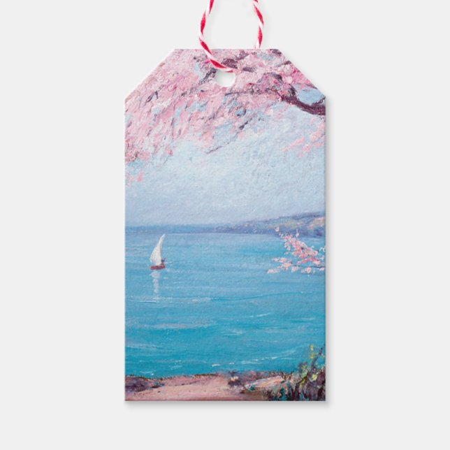 Étiquettes-cadeau Plage de Biarritz (par Kimon Loghi) (Devant)