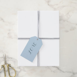 Étiquettes-cadeau Plage minimaliste chic beacht pastel aqua bleu