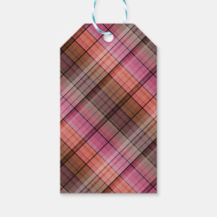 Étiquettes-cadeau Plaid