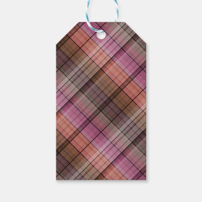 Étiquettes-cadeau Plaid (Devant)