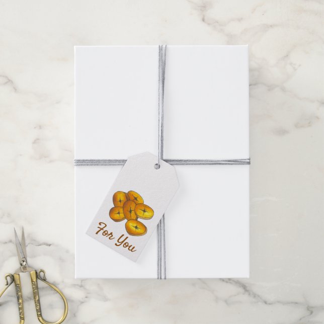 Étiquettes-cadeau Plaines frites Cuisine Bananes Caraïbes Alimentati (Avec de la ficelle)