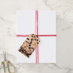 Étiquettes-cadeau Plan rapproché de gâteau aux pépites de chocola