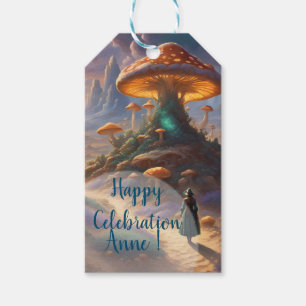 Étiquettes-cadeau Planète Champignon Magique
