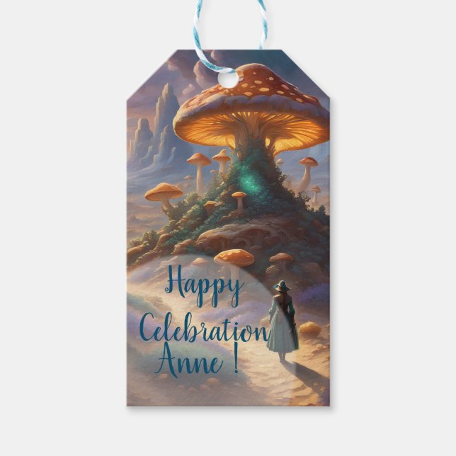 Étiquettes-cadeau Planète Champignon Magique  (Devant)