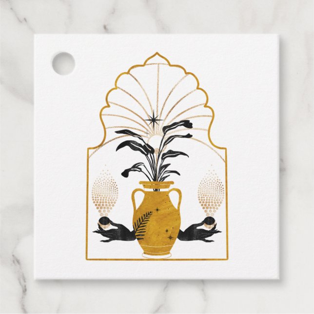 Étiquettes Cadeau Plante cosmique mystique (Devant)