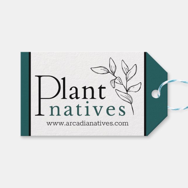 Étiquettes-cadeau Plantes autochtones sur mesure Plante autochtone N (Devant (Horizontal))
