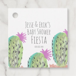 Étiquettes Cadeau Plantes de cactus à l'aquarelle peintes à la main