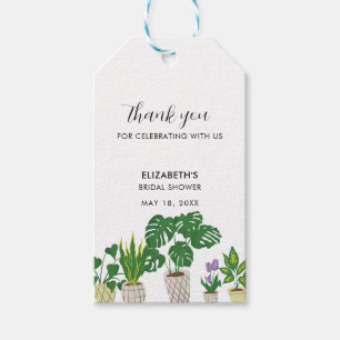 Étiquettes-cadeau Plantes en pot Baby Shower de la mariée Remercieme