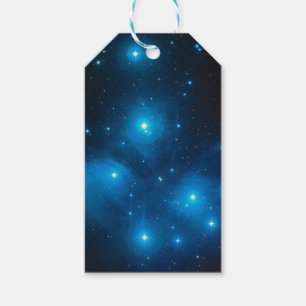 Étiquettes-cadeau Pléiades Astro Oujda asterisme étoile bleu