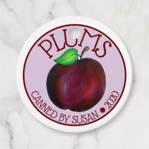 Étiquettes Cadeau Plum Plum Plum Plum Plum Plum Fruit Mûr En Été