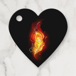 Étiquettes Cadeau Plumes de paquetage de feu