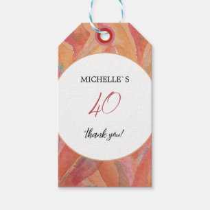 Étiquettes-cadeau Plumes florales artistiques Aquarelle pastel