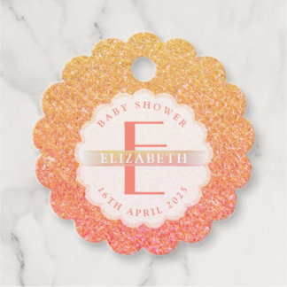 Étiquettes Cadeau Poche et Baby shower de Parties scintillant