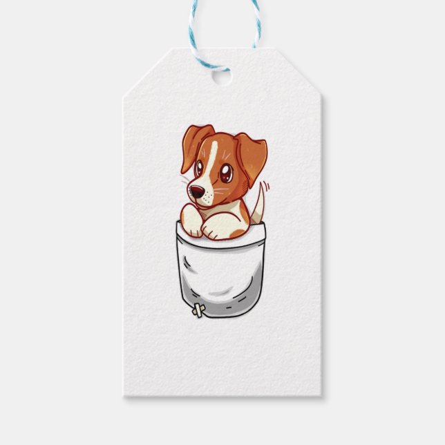 Étiquettes-cadeau Pocket Cute Jack Russell Terrier (Devant)