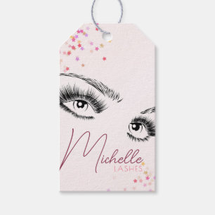 Étiquettes-cadeau Pointe brillante Parties scintillant rose Confetti