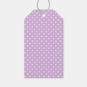 Étiquettes-cadeau Pointillés Classiques Blanc - Lilas Doux