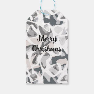 Étiquettes-cadeau Points gris clair motif Abstrait tacheté