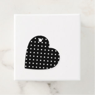 Étiquettes Cadeau Points noir et blanc