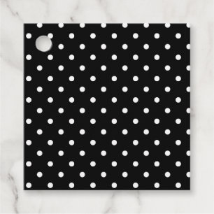 Étiquettes Cadeau Points noir et blanc