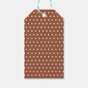 Étiquettes-cadeau POIS Brown et BLANCS