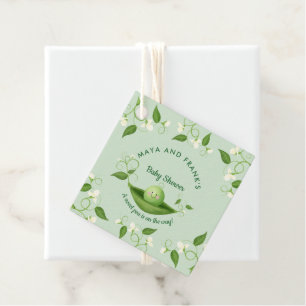Étiquettes Cadeau Pois doux dans un Baby shower de pois
