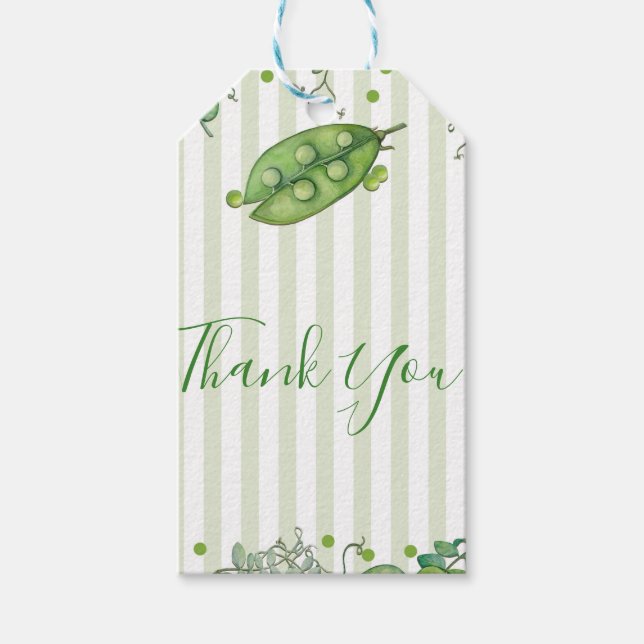 Étiquettes-cadeau Pois doux vert Whimsical Polka Baby shower point (Devant)