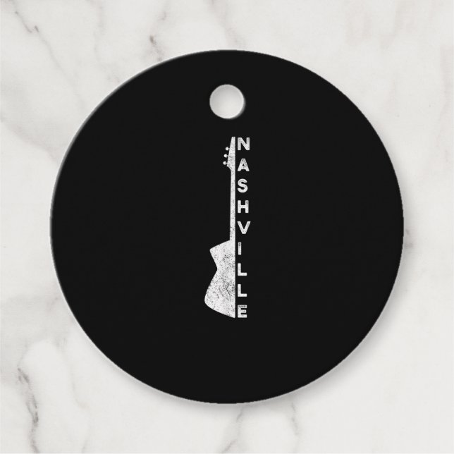 Étiquettes Cadeau Poison de Nashville Guitar Country Music Lovers (Devant)