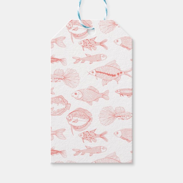 Étiquettes-cadeau Poissons (Devant)