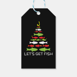 Étiquettes-cadeau Poissons Conception de Noël pour le 25 décembre