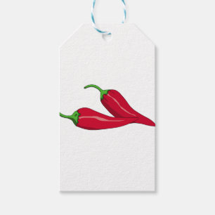 Étiquettes-cadeau Poivrons rouges Hot Chili